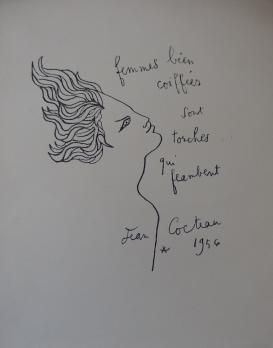 Jean COCTEAU Femme bien coiffées sont torches qui flambent, (1956) Lithographie originale sur vélin Arches Signée dans la planche 32 x 22 cm Jean Cocteau, Love Poem, Past Life, Art Moderne, Love Poems, Visual Artist, Picture Wall, Art Inspo, Painter