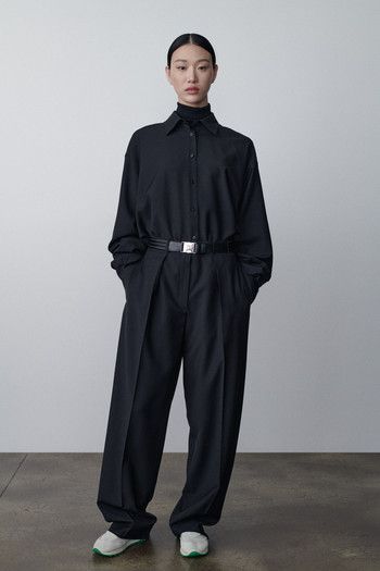 The Row Women's New Arrivals | TheRow.com Mohair Suit, Work Uniforms, Winter Outfit Inspiration, Casual Work Outfit, Mohair Wool, Wool Pants, Minimal Fashion, Black Outfit, Minimalist Fashion