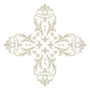 Victorian Baroque Stencils - Accent Spot Motif Stencil Only - 7.5 mil standard Floor Stencil, Accent Wall Stencil, Laser Cut Stencils, Stenciled Floor, Star Stencil, Wall Stencil, Painting Plastic, Stencil Patterns, Storing Paint