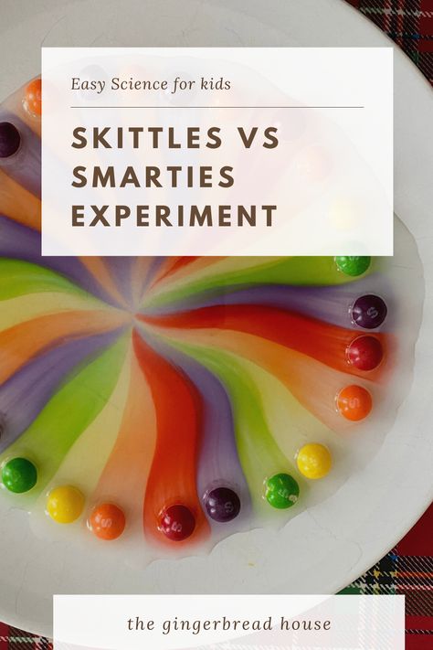 Skittles vs Smarties experiment M&m Rainbow Experiment, Colour Experiments For Kids, Skittles Experiment, Halloween Experiments, Math Shapes, Rainbow Experiment, Halloween Art Projects, At Home Science Experiments, Simple Science