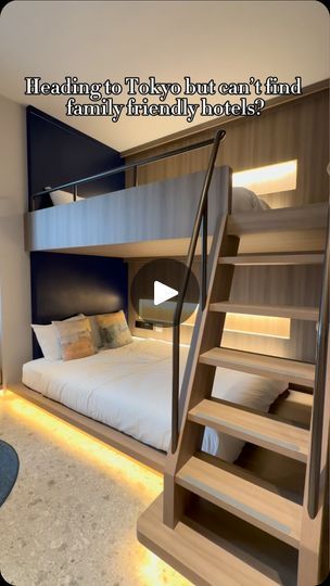 21K views · 1.8K reactions | Have you seen hotels with bunk bed?!  Was searching for a hotel in Tokyo that can fit our family of 4 but most of the hotels either have very limited family rooms that gets fully booked months before the travel dates or very tiny room that requires four of us to squeeze into two twin bed.   Came across this relatively new hotel that has bunk bed and thought that this was such a good idea for land scarce Tokyo. The room we booked has a queen bed at the lower bunk, single bed at the upper bunk and an additional sofa bed so this room is large enough for even 4 adults. They even have larger rooms that could fit 6-8 people.  Location wise, this is not the best as it is 10 minutes walk from Ryogoku station but there are lots of eateries around and Ryogoku station is Bunk Beds Small Room Ideas, Queen Over Queen Bunk Beds, Tiny Hotel Room, Adult Bunk Bed, Bunk Beds For Adults, Hotel In Tokyo, Adult Bunk Beds, Bunk Bed Plans, Queen Bunk Beds