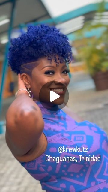 Blue Hair For Black Women, Short Hair Color Highlights, Purple Natural Hair, Twa Styles, Violet Hair Colors, Twa Hairstyles, Purple Dye, Violet Hair, 4c Hair