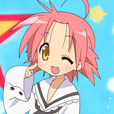 Akira Kogami, Sailor Fuku, Star Character, Anime Profile, Lucky Star, Profile Pictures, Anime Shows, Pink Hair, Anime Images