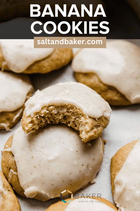 Cookies With Cinnamon, Small Batch Cookie Recipe, Banana Cookie Recipe, Graham Cracker Crust Recipe, Banana Coffee Cakes, Cinnamon Banana Bread, Brown Butter Frosting, Cookie Recipes From Scratch, Coconut Pecan Frosting