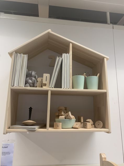 House Shelf Decor, Ikea Wood, Wood House, Shelf Decor, Doll House, Shelves, Wood, Home Decor, Home Décor