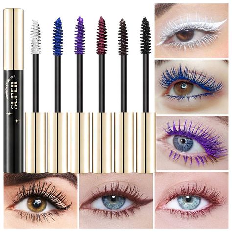 PRICES MAY VARY. 【Feature 】6 colors a set Eyelash Mascara with sofe brush. Colorful Mascara make you have shinning big eyes and your makeup look attrative, you can choose the color you want to make you more charming, 1black Skinny Mascara Suitable for sensitive eyes and contact lens wearers.4 vivid colors are black Mascara , brown Mascara, blue Mascara, and Berry color Mascara. 【Kind to Skin 】Natural & Moisturizing, we are committed to making products which comfortable & safe to use, our makeup Mascara Colors, Auburn Mascara, Good Mascara, Colorful Mascara, Cruelty Free Mascara, Color Mascara, Eyelash Mascara, Lash Extension Mascara, Colored Mascara