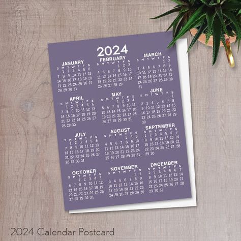 2024 Full Year View Calendar - Basic Minimal for $1.35 - New Years Cards Post Classical History, Year At A Glance Calendar, At A Glance Calendar, School Locker, Year At A Glance, 1 April, Busy Parents, New Year Card, Planning Ahead