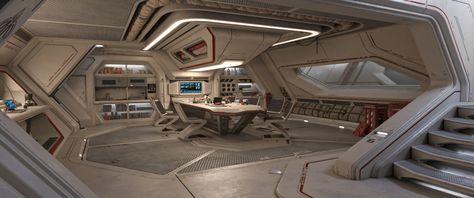 ArtStation - Spaceship Kitchen - Star citizen, Vincent Larcher Fantasy Spaceship Interior, Spaceship Interior Design, Fantasy Spaceship, Sci Fi Kitchen, Spaceship Common Room, Spacecraft Interior Concept Art, Spaceship Interior Cockpit, Sci Fi Rooms, Interior Design Engineering