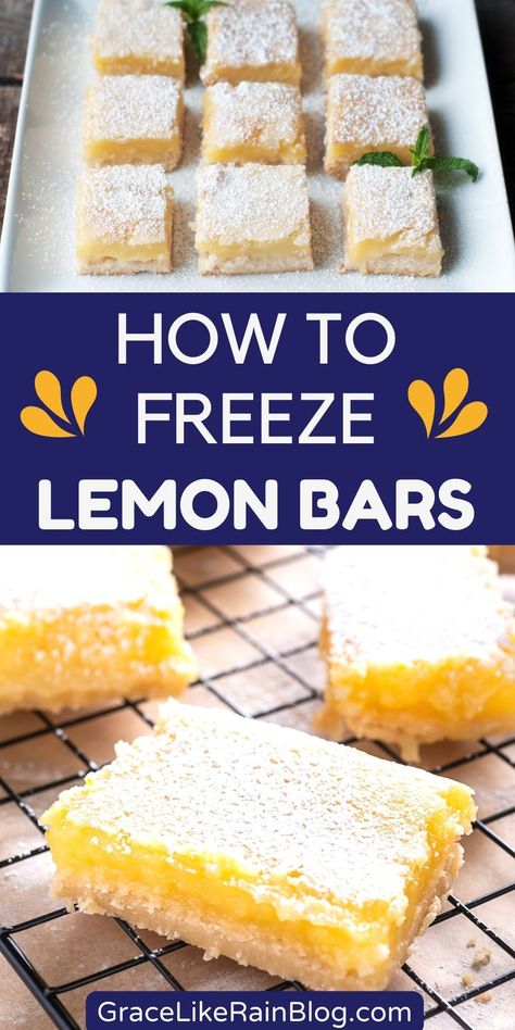 Discover how to freeze lemon bars the easy way – a foolproof and creative guide that unravels the secret behind prolonging the life of your perfect lemon bars. Learn how to preserve the freshness, zesty flavor, and radiant appeal of your homemade lemon bars directly from your own kitchen. This guide is perfect for home bakers desiring to retain their baked goods’ taste and quality, making it easier to enjoy your homemade delights whenever you desire. Mini Lemon Bars, Perfect Lemon Bars, Lemon Cake Bars, Homemade Lemon Bars, Lemon Bar Cookies, Infused Treats, Freezing Lemons, Kitchen 101, Lemon Cream Cheese Bars