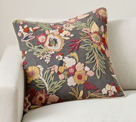 Our Favorite Pillow Looks | Pottery Barn Autumn Pillows, Snowflake Pillow, Linen Layers, Chenille Pillow, Embroidered Pillow Covers, Persian Style Rug, Rug Texture, Cotton Curtains, Embroidered Cushions