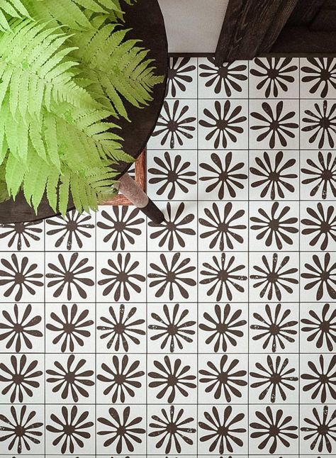 Diy Tile Makeover, Tile Makeover, Patio Floors, Floor Stencil, Floor Stencils, Stencil Concrete, Wall Stencils Diy, Tile Stencils, Wooden Patio