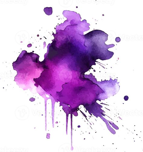 Watercolor Splash Png, Violet Watercolor, Ink Splatter, Purple Watercolor, Watercolor Splash, Paint Splash, Cityscape Photos, Logo Banners, Watercolor Paint