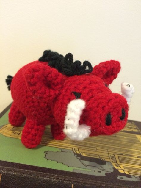 Crochet Razorback Pattern, Razorback Crochet Pattern, Crochet Razorback, Crochet Baby Projects, Arkansas Razorback, Crocheting Ideas, Arkansas Razorbacks, Baby Projects, Crochet Stuff