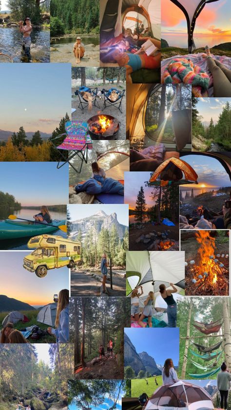 #camping Camping Collage, Aesthetic Challenge, Camping Aesthetic, Summer Camping, Summer Aesthetic, Summer Vibes, Mood Board, Camping, Collage