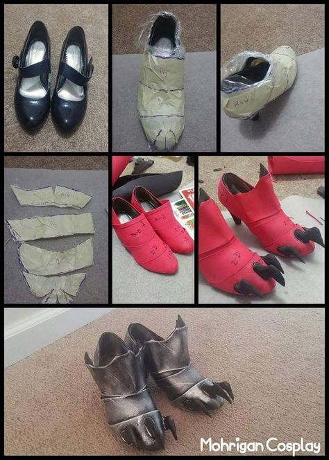 Diy Shoe Covers Costume, Eva Foam Tutorial, Goat Crafts, Shrek Costumes, Witch Costume Diy, Shrek Costume, Steam Lessons, Fursuit Tutorial, Armor Shoes