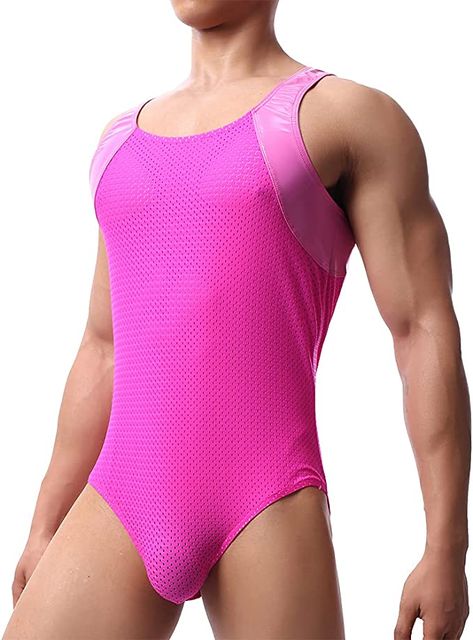 Amazon.com: Men's Breathable Mesh Tank Top One Piece Wrestling Singlet Bodysuit Jumpsuit Leotard Briefs Underwear : Clothing, Shoes & Jewelry Mens Leotard, Wrestling Singlet, Bodysuit Jumpsuit, Mesh Tank Top, Briefs, Shoes Jewelry, Wrestling, Jumpsuit, Tank Top