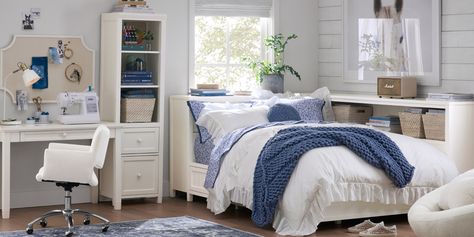 Vintage Whimsy Bedroom | Pottery Barn Teen Pottery Barn Teen Girl Bedroom, Whimsy Bedroom, Bedroom Pottery Barn, Blue Chairs, Girl Bedrooms, Teen Girl Bedroom, Room & Board, Blue Bedroom, Pottery Barn Teen