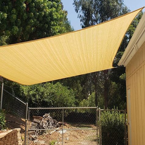 PRICES MAY VARY. ★【Ideal Shade Solutions】Our 20'x 20' Square sun shade sail canopy is widely used for a patio, carport, lawn, garden, pool, BBQ areas,pond, deck, kailyard, courtyard, backyard, dooryard, park, carport, pergola, sandbox, driveway or other outdoor occasions. ★【Curve Edge Design】:Kanagawa shade sails have the curves in the edges to set up tension through the sail. As the corners of the sail are tensioned, the edge curves try to straighten, in turn pulling the fabric tight. This desi Sail Canopy, Outdoor Patio Garden, Sail Canopies, Sun Shade Sail, Pergola Ideas, Sun Sail Shade, Small Deck, Garden Backyard, Bbq Area