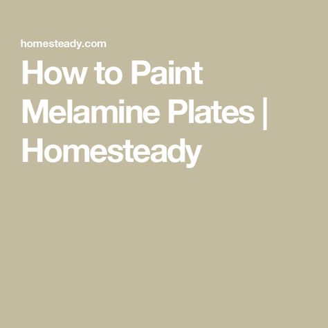 How to Paint Melamine Plates | Homesteady Painting Melamine, Melamine Dishes, Home Stores, Melamine Tray, Plates Diy, Storing Craft Supplies, Melamine Plates, Plate Crafts, Painted Plates