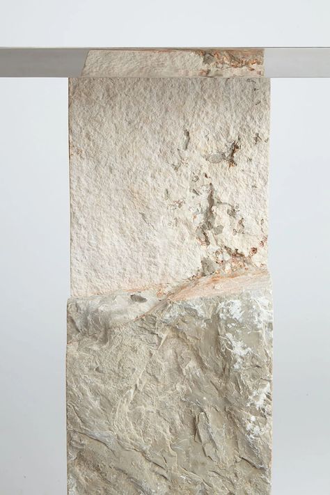 Both Glamorous And Raw, Studio Glume’s Interior Objects Embody Their Love Affair With Stone - IGNANT Stone Interior, Joinery Details, Texture Inspiration, Prop Styling, Pale Colors, Stone Texture, Stone Sculpture, Furniture Details, Sculpture Installation