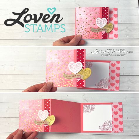 Free Stamps, Embossed Paper, Card Tutorial, Fancy Folds, Paper Hearts, Card Kits, Specialty Paper, Simple Prints, Pretty Cards