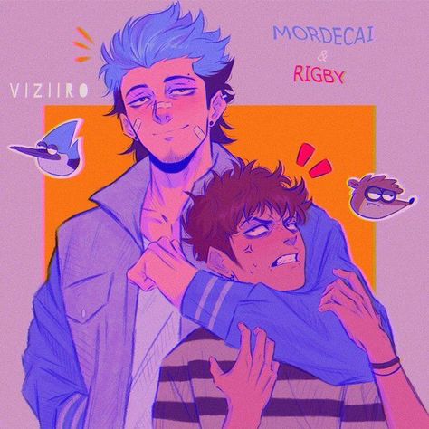 Mordecai And Rigby, Cartoon Characters As Humans, Cartoon As Anime, Regular Show, Cartoon Fan, Cute Art Styles, Cartoon Shows, Cool Art Drawings, Drawing Reference Poses