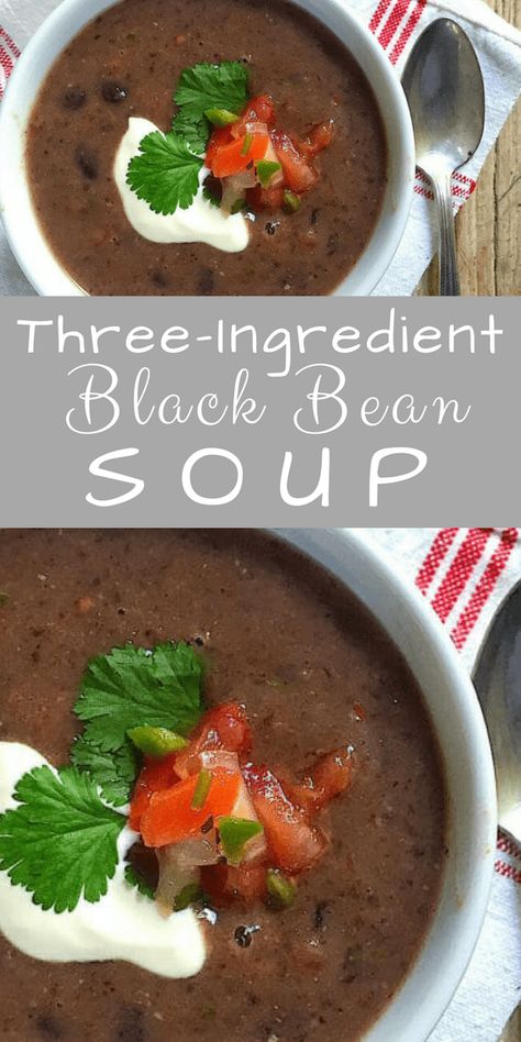 Easy Black Bean Soup, Black Bean Soup Recipe, Black Bean Recipes, Quick And Easy Soup, Bean Soup Recipes, Black Bean Soup, Sunday Recipes, Simple Dinner, High Fiber Foods