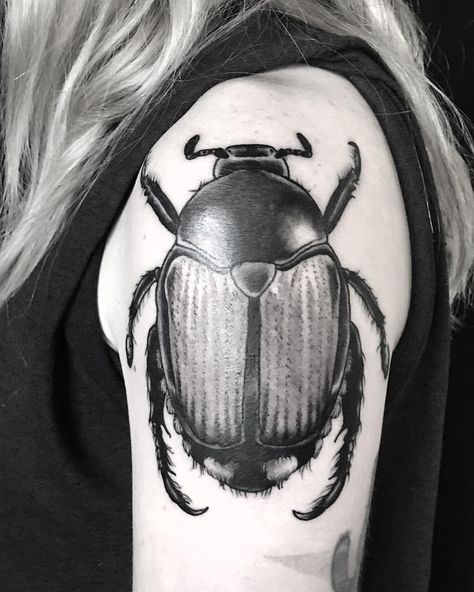 129 Likes, 2 Comments - Cloven Tattoo - Columbus OH (@cloventattoo) on Instagram: “Recent beetle for the talented @leekochee - tattoo by @aarontattooist” Stag Beetle Tattoo Design, Atlas Beetle Tattoo, Traditional Beetle Tattoo, Rhino Beetle Tattoo, Tattoo Beetle, Rhino Beetle, Hercules Beetle, Art Styling, Beetle Tattoo