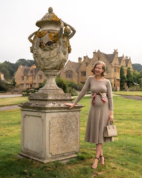 September 24 - STACIE FLINNER Suede Ankle Boots Outfit, Talbots Outfits, Stacie Flinner, Orange Sweater Dress, Country Manor House, Simplon Orient Express, Sarah Flint, Country Manor, Boots Outfit Ankle