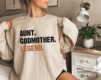 Aunt Sweatshirt, Aunt Birthday Gift, Aunt Birthday, Sister In Law Gifts, Auntie Shirts, New Aunt, Aunt Shirts, Auntie Gifts, Godmother Gifts