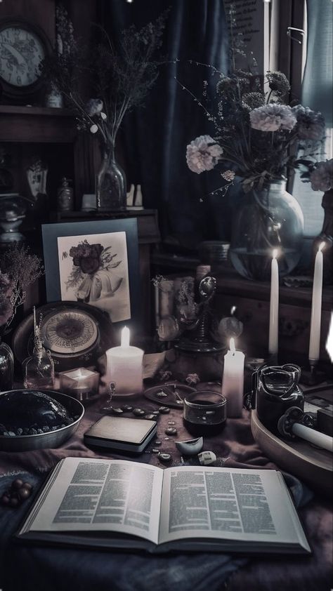 Gothic Asthetics Photos, Jesscore Aesthetic, Dark Witchy Aesthetic, Alchemy Wallpaper, Wiccan Aesthetic, Apothecary Decor, Castle Decor, Dark Witch, Dark Artwork