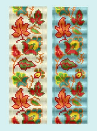 Bead Loom Vintage Floral Border 7 Bracelet от MyTreasureIsland Beads Projects, Cross Stitch Border Pattern, Tiny Cross Stitch, Cross Stitch Bookmarks, Cross Stitch Heart, Bead Loom Bracelets, Cross Stitch Borders, Crochet Borders, Floral Cross Stitch