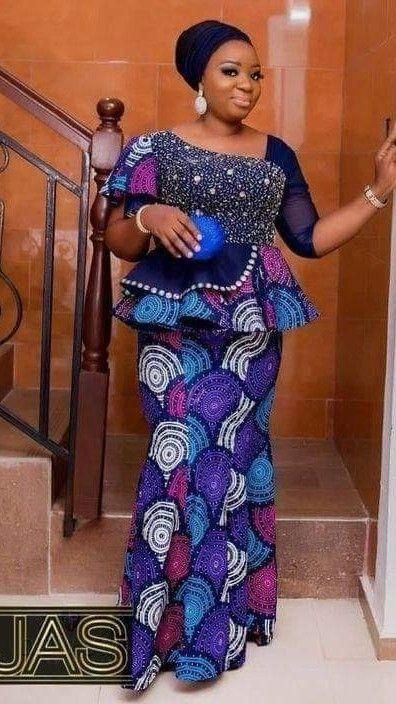 Skirt And Blouse Designs, Beautiful Ankara Skirt And Blouse, African Lace Styles, Ankara Skirt And Blouse, African Designs, Best African Dresses, African Fashion Skirts, African Dresses Modern, African Wear Dresses