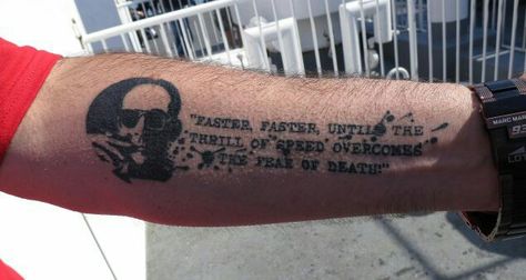 Seen on Isle of Man TT via rubberandasphalt.com Speed Tattoo, Man Quotes, Isle Of Man Tt, Men Quotes, Isle Of Man, Tattoo Quotes, Tattoos, Quotes, Quick Saves