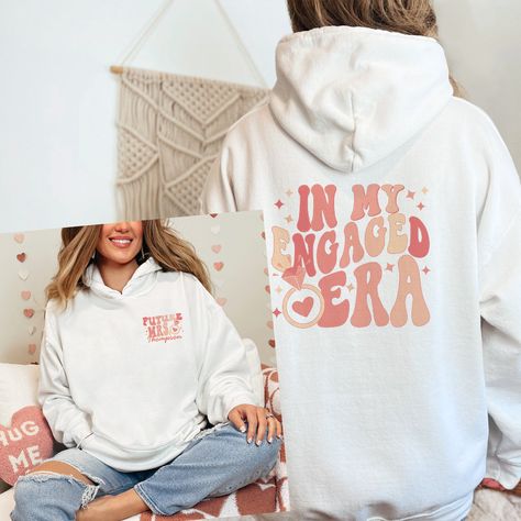 Secret Engagement, Bride Era, Retro Text, Future Mrs, Custom Hoodies, Women Hoodies Sweatshirts, Stylish Gifts, Modern Aesthetic, Love Symbols