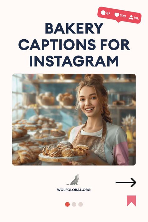 Smiling woman presenting pastries in a bakery with "BAKERY CAPTIONS FOR INSTAGRAM" text above.
Illustration of a list of playful bakery-themed phrases with checkmarks and emojis.
Woman with laptop surrounded by social media icons, advertising Instagram engagement service. Captions For Foodies, Pastry Quote, Bakery Puns, Baking Instagram, Bread Ideas, Captions For Instagram Posts, Cake Quotes, Bakers Gonna Bake, Bun In The Oven