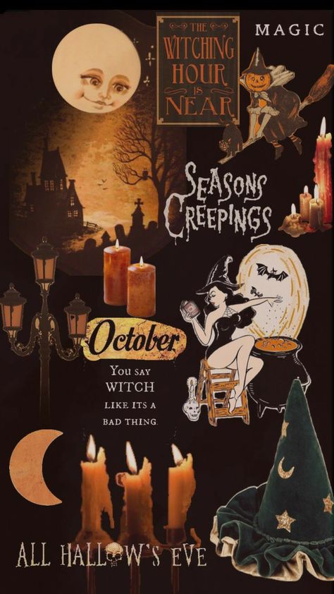 Samhain Aesthetic, Vintage Halloween Posters, Really Cool Wallpapers, Halloween Wallpaper Cute, Witchy Halloween, Halloween Queen, Autumn Magic, Halloween Wallpaper Iphone, Halloween Illustration