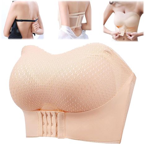 PRICES MAY VARY. 💎[Front Close Strapless Bra] --- Featuring a front closure and a wide band that fits snugly around your rib cage, this Strapless Bra for Women provides ideal side support without feeling too tight. 💎[Anti-Slip Invisible Bandeau Bra] --- Our Wireless Bra is designed with built-in soft padding that maintains its shape, offering excellent support and coverage. 💎[Convertible Bra with Detachable Straps] --- Seamless Push Up Bandeau Bra offers versatility and convenience with detac