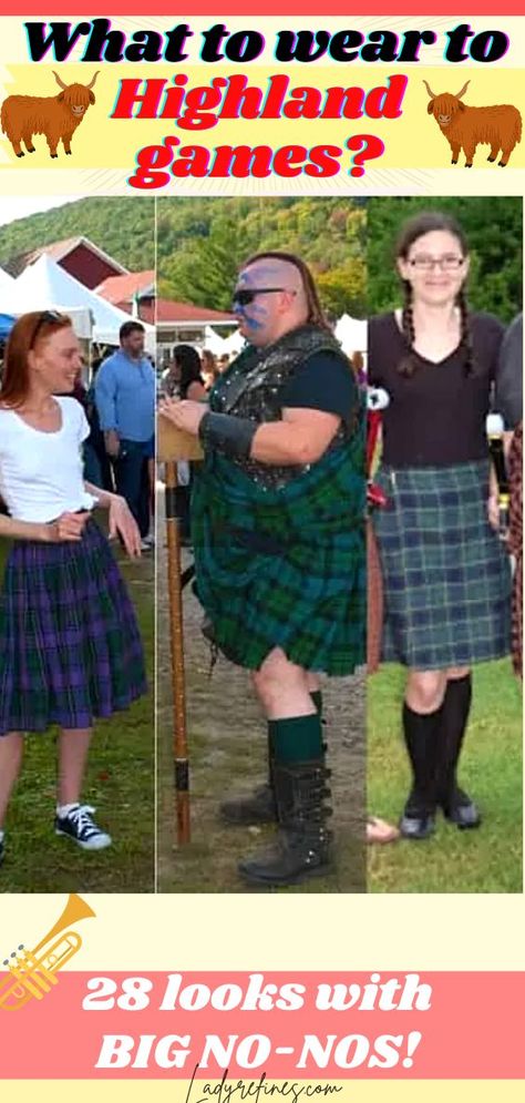 What to wear to highland games Celtics Game, Scottish Festival, Fashion Advice Woman, Woman Tips, Irish Festival, Celtic Festival, Kilt Outfits, Festival Outfits Women, Highland Games