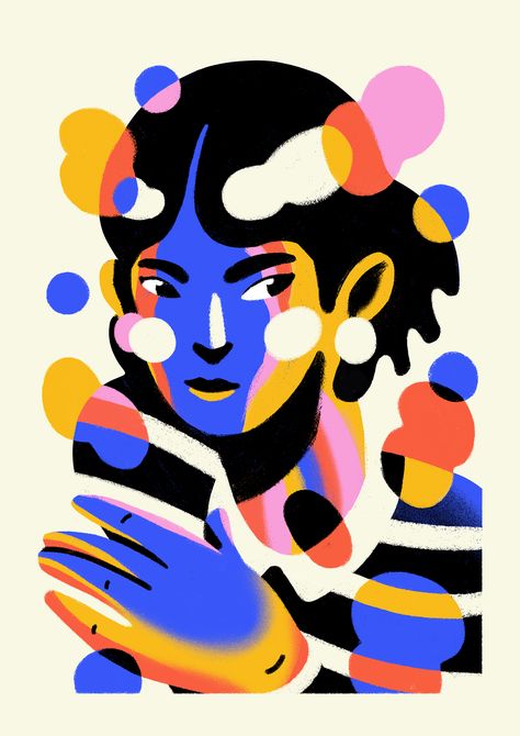 Colorful Noir on Behance Abstract Character Design, Macbook Pro Apple, Magical Ring, Adobe Fresco, Wacom Intuos, Abstract Portrait, Apple Macbook Pro, Illustration Character Design, Editorial Illustration