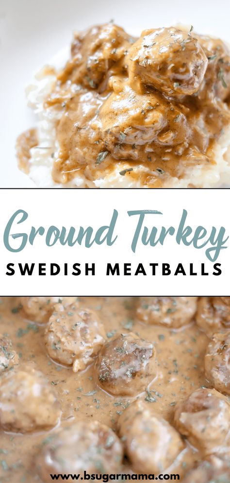 Get ready to elevate your weeknight dinners with our Ground Turkey Swedish Meatballs! Tender and flavorful, smothered in creamy cumin and cinnamon gravy. Perfect for cozy nights in! #Recipe #ComfortFood #DinnerIdeas Ground Turkey And Gravy, Ground Turkey Gravy, Ground Turkey Swedish Meatballs, Turkey Meatballs And Gravy, Swedish Turkey Meatballs, Turkey Meatballs With Gravy, Crockpot Turkey Meatballs, Turkey Meatball Recipes, Ground Turkey Meatball Recipes