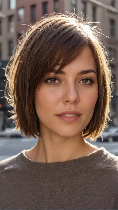 Bob Cut Oval Face, Short Straight Hair Oval Face, Hairstyle Oval Face, 2024 Bobs For Round Face, Hair Cut 2024 Girl Short Hair, Women Straight Hair, Short Haircuts For Oval Faces, Hair Cut Round Face Woman 2024, Haircuts For Oval Faces