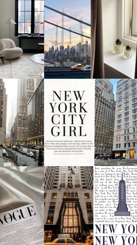 City Girl, York City, New York City, New York, Magazine, Collage