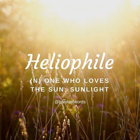 Language: English via Greek⠀⠀⠀⠀⠀⠀⠀⠀⠀ Forms: noun⠀⠀⠀⠀⠀⠀⠀⠀⠀ Phonetic pronunciation: [he-lee-oh-file]⠀⠀⠀⠀⠀⠀⠀⠀⠀ ⠀⠀⠀⠀⠀⠀⠀⠀⠀ We’re following yesterday’s #lostword, selenophile, with what could arguably be its antonym - “heliophile”, meaning “one who loves the sun”. ⠀⠀⠀⠀⠀⠀⠀⠀⠀ ⠀⠀⠀⠀⠀⠀⠀⠀⠀ The word is derived from the Greek word “helio” meaning “relating to the sun”, which in turn traces its roots to the name of the Greek god of the sun, Helios + "-phile" denoting "a strong attraction to” or “love for”.��⠀⠀⠀⠀ God Of The Sun, Words And Meanings, Family Circle, Language Art, Username Ideas, Word Meaning, Greek God, Greek Words, Aesthetic Words