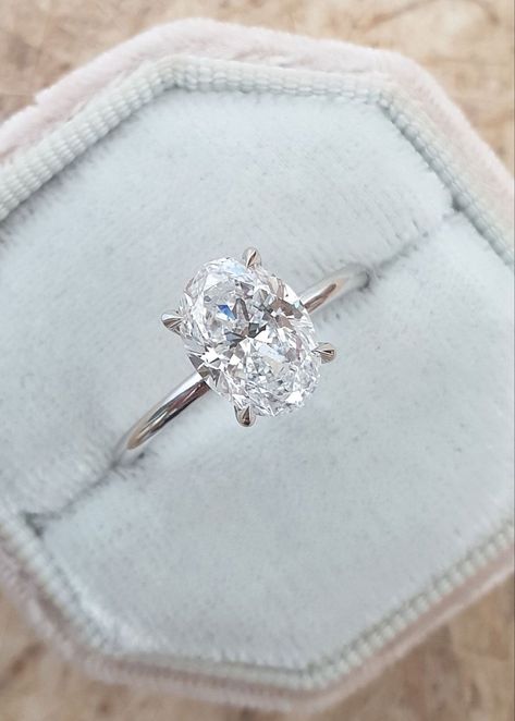 14k White Gold Diamond Ring, Cute Engagement Rings, Future Engagement Rings, Oval Diamond Ring, Oval Diamond Engagement, Oval Diamond Engagement Ring, Oval Engagement, Engagement Ring Shapes, Best Engagement Rings