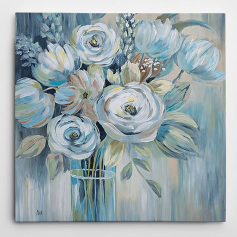 Floral Art Paintings, Soyut Sanat Tabloları, Oil Painting Flowers, Flower Art Painting, Rose Painting, Abstract Canvas Painting, Easy Paintings, Abstract Canvas, Oil Painting On Canvas