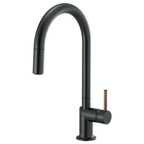 Odin® | Pull-Down Faucet with Arc Spout - Less Handle Brizo Kitchen Faucet, Kitchen Faucet Black, Matte Black Faucet, Kitchen Faucets Pull Down, Black Faucet, Pull Out Faucet, Bar Faucets, Custom Shower, Tub Faucet