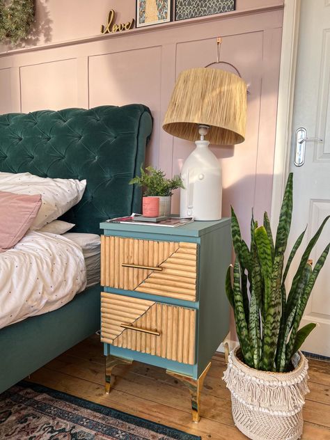 IKEA Hack: How to Upcycle a Bedside Table - Melanie Jade Design Malm Nightstand Hack Bedside Tables, Upcycling Bedside Tables, Ikea Malm Bedside Table Hack, Bedside Table Upcycle Ideas, Upcycle Ikea Furniture, Malm Bedside Table Hack, Malm Upcycle, Ikea Bedside Table Hack, Ikea Malm Bedside Table