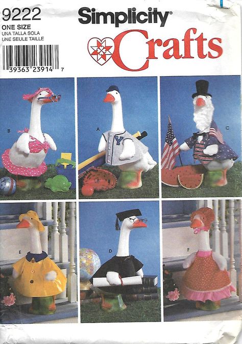 The Literate Quilter: Things I Never Understood #1: Clothed Lawn Geese Goose Costume, Goose Outfits, Porch Goose, Goose Dress, Rain Slicker, Goose Clothes, Graduation Cap And Gown, Crafts Sewing Patterns, Costume Sewing Patterns