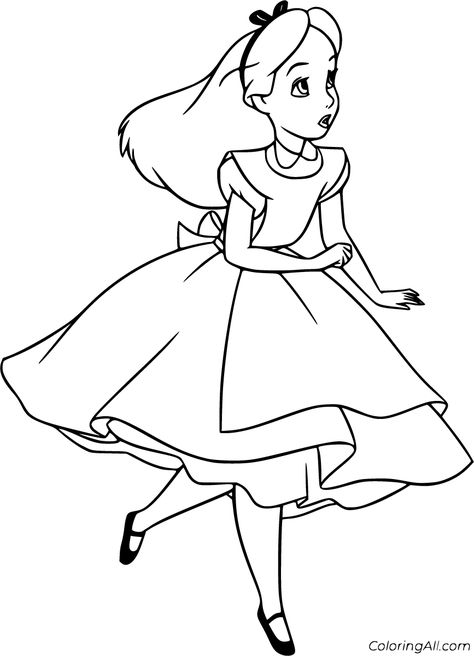 71 free printable Alice in Wonderland coloring pages, easy to print from any device and automatically fit any paper size. Wonderland Coloring Pages, Alice In Wonderland Coloring, Alice In Wonderland Printables, Free Disney Coloring Pages, Alice In Wonderland Drawings, Disney Princess Colors, Alice In Wonderland Characters, Alice In Wonderland Disney, Disney Princess Coloring Pages